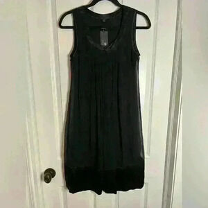 Banana Republic BR Monogram Sleeveless Black Dress